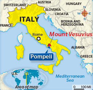 pompeii mount vesuvius map